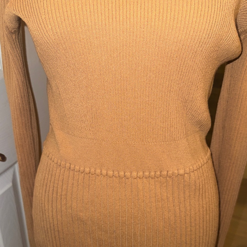 Calvin Klein Tan Long Sleeve Dress - Picture 6 of 13